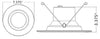 12Watt 5/6"- Inch ENERGY STAR ETL-Listed Dimmable LED Downlight Retrofit Baffle Recessed Lighting Kit Fixture, LED Ceiling Light, Wet Location
