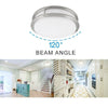 LEDQuant 14 Inch LED Flush Mount Ceiling Light 25W 3000K Soft White 1750 Lumens ENERGY STAR Dimmable Brushed Nickel Finish Damp Rated UL Listed