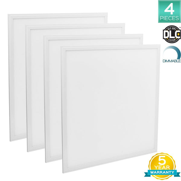 4-Pack 2x2 FT LED Panel Light, 36W, 3500K Natural White, 4000 Lumens, Dimmable, 24x24 Inch LED Drop Ceiling Light, UL Listed and DLC Listed