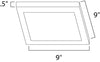 Wafer LED 9" SQ 3000K Wall/Flush Mount