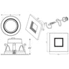 8Watt 4"- Inch ENERGY STAR ETL-Listed Dimmable LED Downlight Retrofit Baffle Recessed Lighting Kit Fixture, LED Ceiling Light, Wet Location