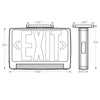LIGHTPIPE LED EXIT SIGN, EMERGENCY LIGHT, SINGLE FACE, BATTERY BACKUP, UL