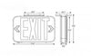 Compact LED Exit Sign, Emergency Light, Double Face, Red Letter, Battery Backup, UL